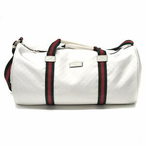 Gucci Nylon Boston Bag White